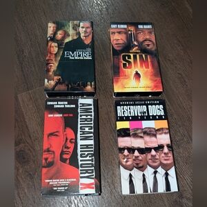 VHS Crime Drama American History X Sin Empire Reservoir Dogs 10 Year Anniv. Ed.